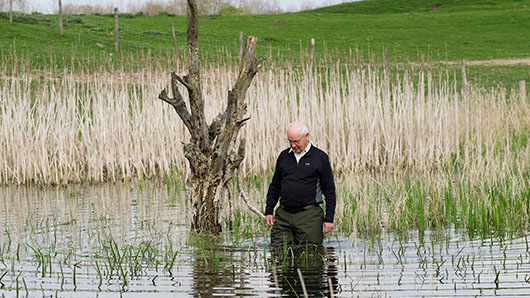 A full lake at Jervaulx